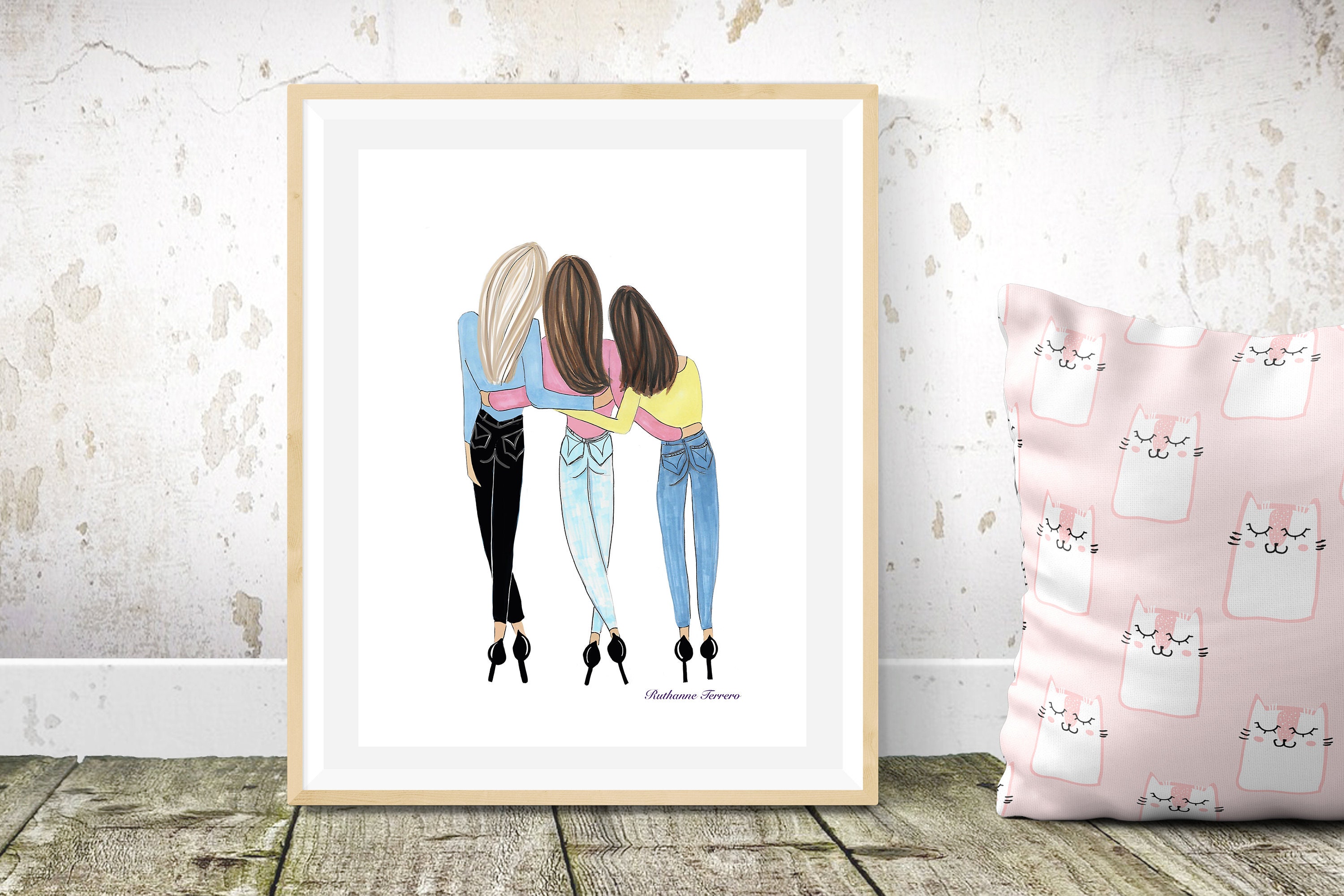 Download Friends Tumblr Lindo Amigas - 3 Best Friends Drawing Of Three Best  Friends Girls Png,Best Friends Png - free transparent png images -  pngaaa.com