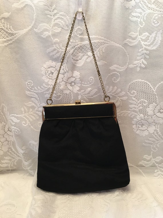 black fabric purse