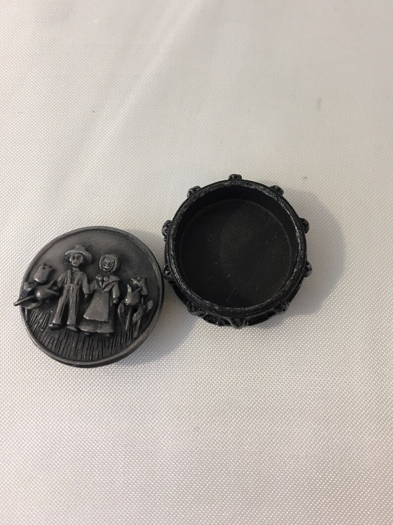 Vintage Torino Pewter Jewelry Set Box With Earrings and Etsy