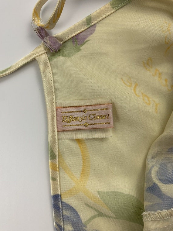 Early 1980s Pastel Yellow French Garden Lingerie … - image 7