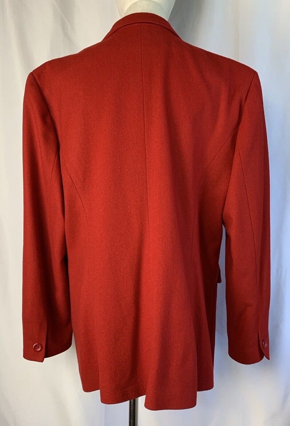 1980s Women's Red Wool Blazer/Sport Coat by Norto… - image 5