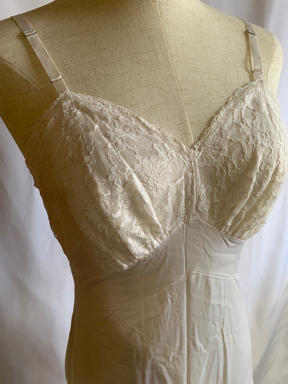 1960s/1970s Slip Dress by Vanity Fair in Cream, US