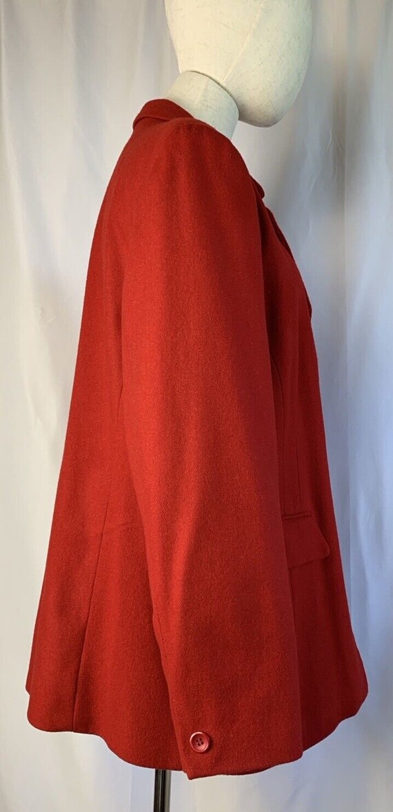 1980s Women's Red Wool Blazer/Sport Coat by Norto… - image 3