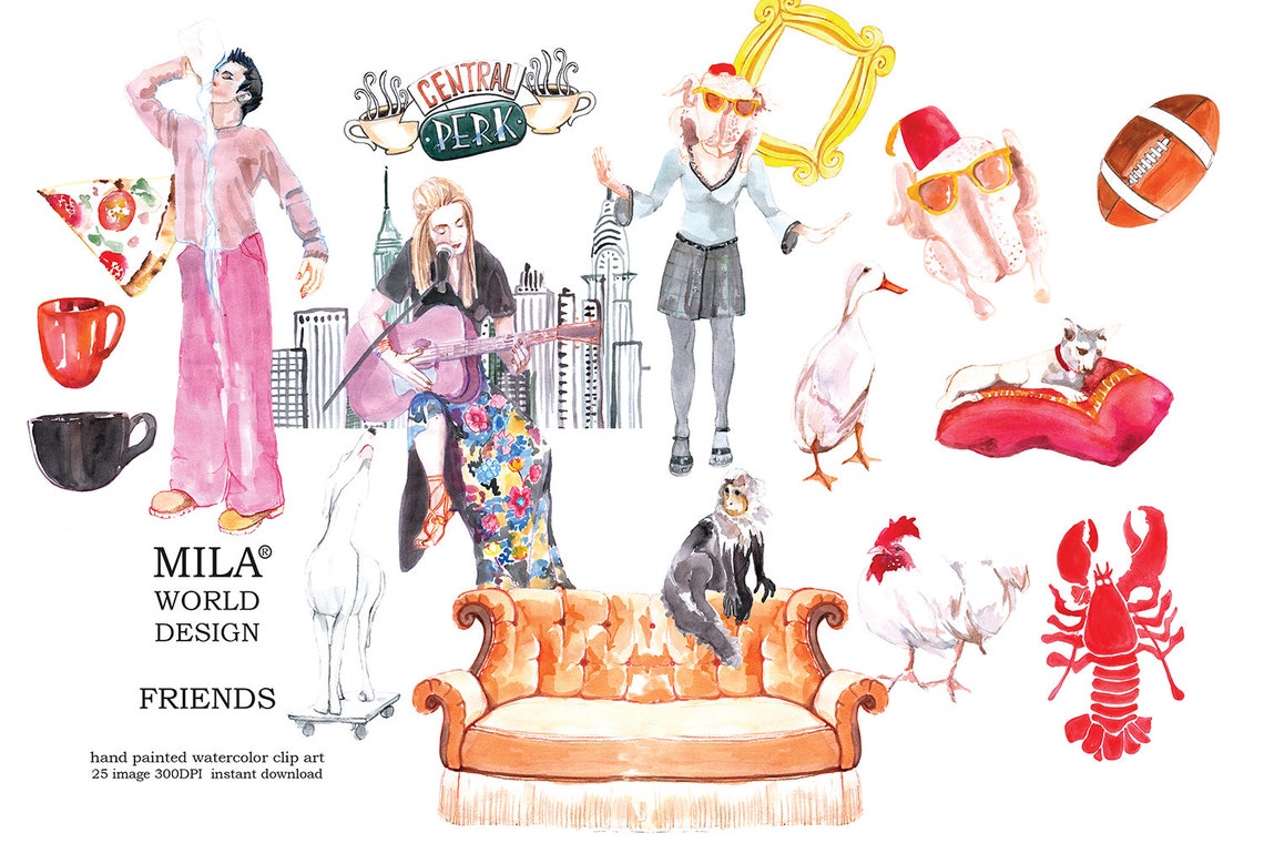 friends tv clip art circular