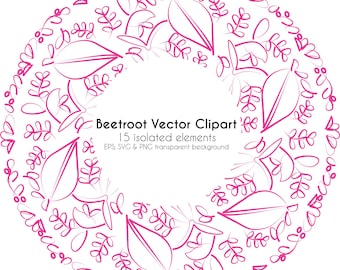 Beetroot Silhouette SVG PNG EPS, Vegetable Vector Clipart,  Veggie Cut Files for Cricut