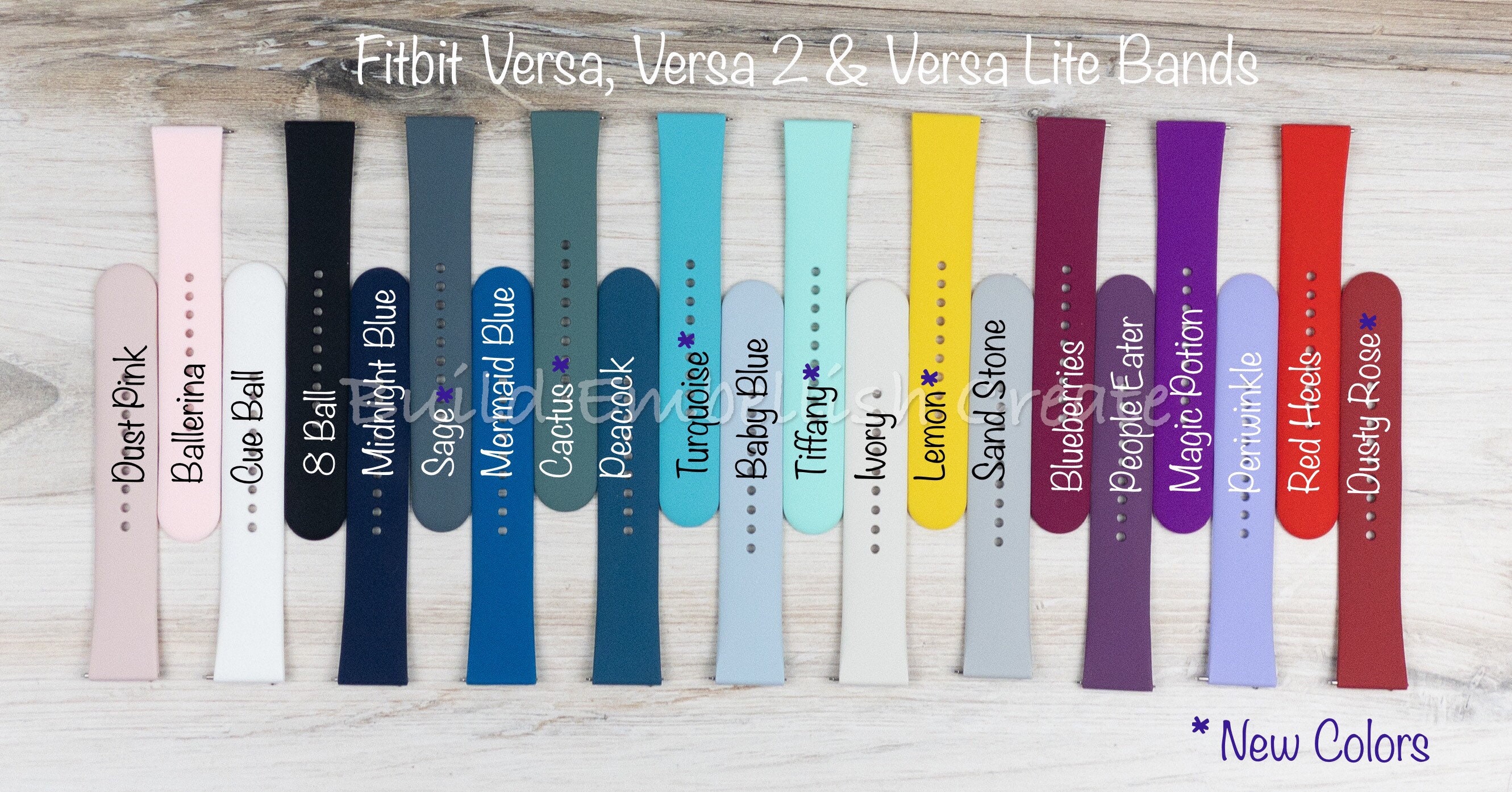 Fitbit Versa lite, Versa 1 & 2 Watch Band | Blank Soft Silicone Repla…