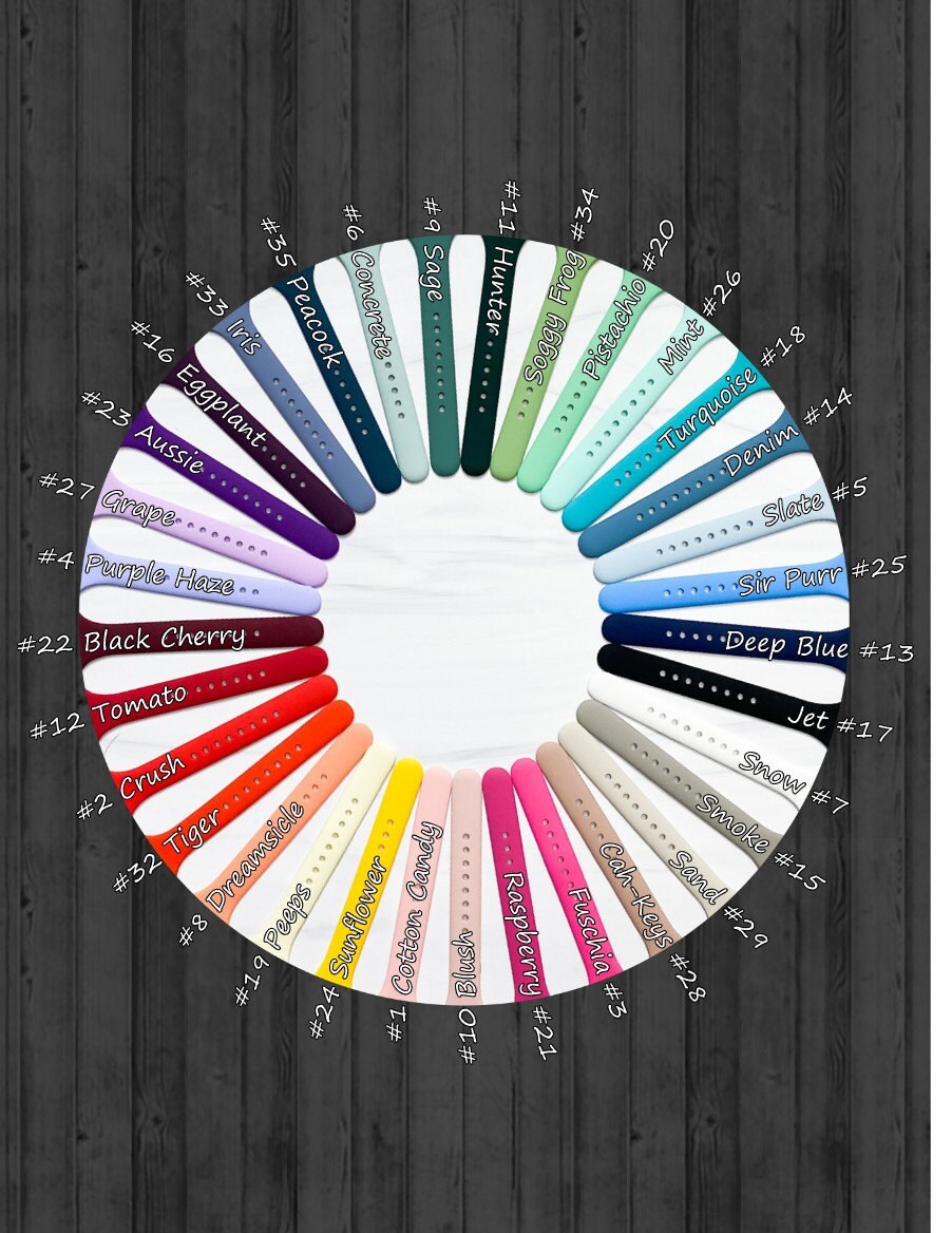 Blank Soft Slim Silicone Replacement Watch Bands | 33 Colors