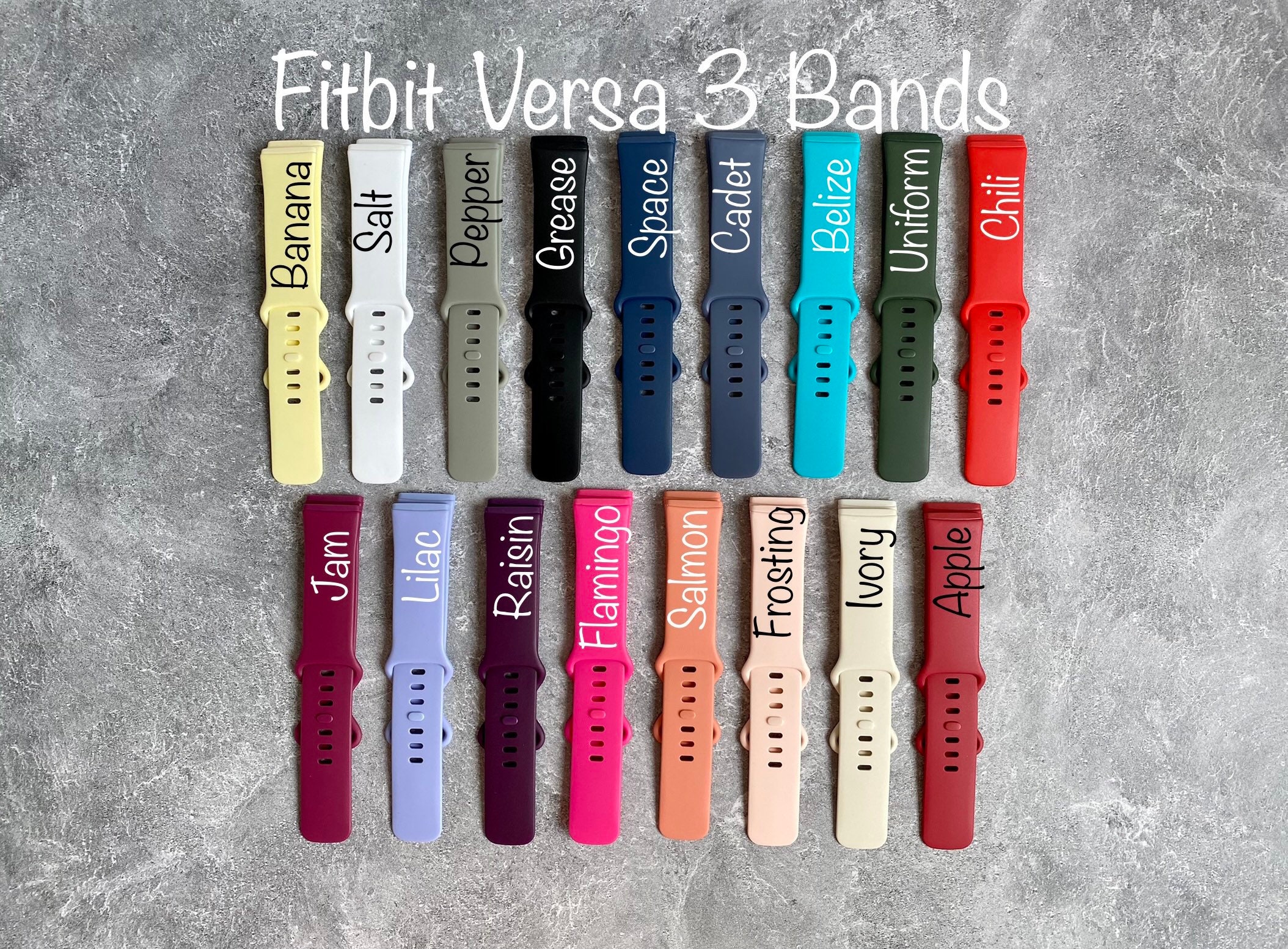 Fitbit Versa 3, Fitbit Sense Blank Soft Silicone/ TPE Replacement Wat…