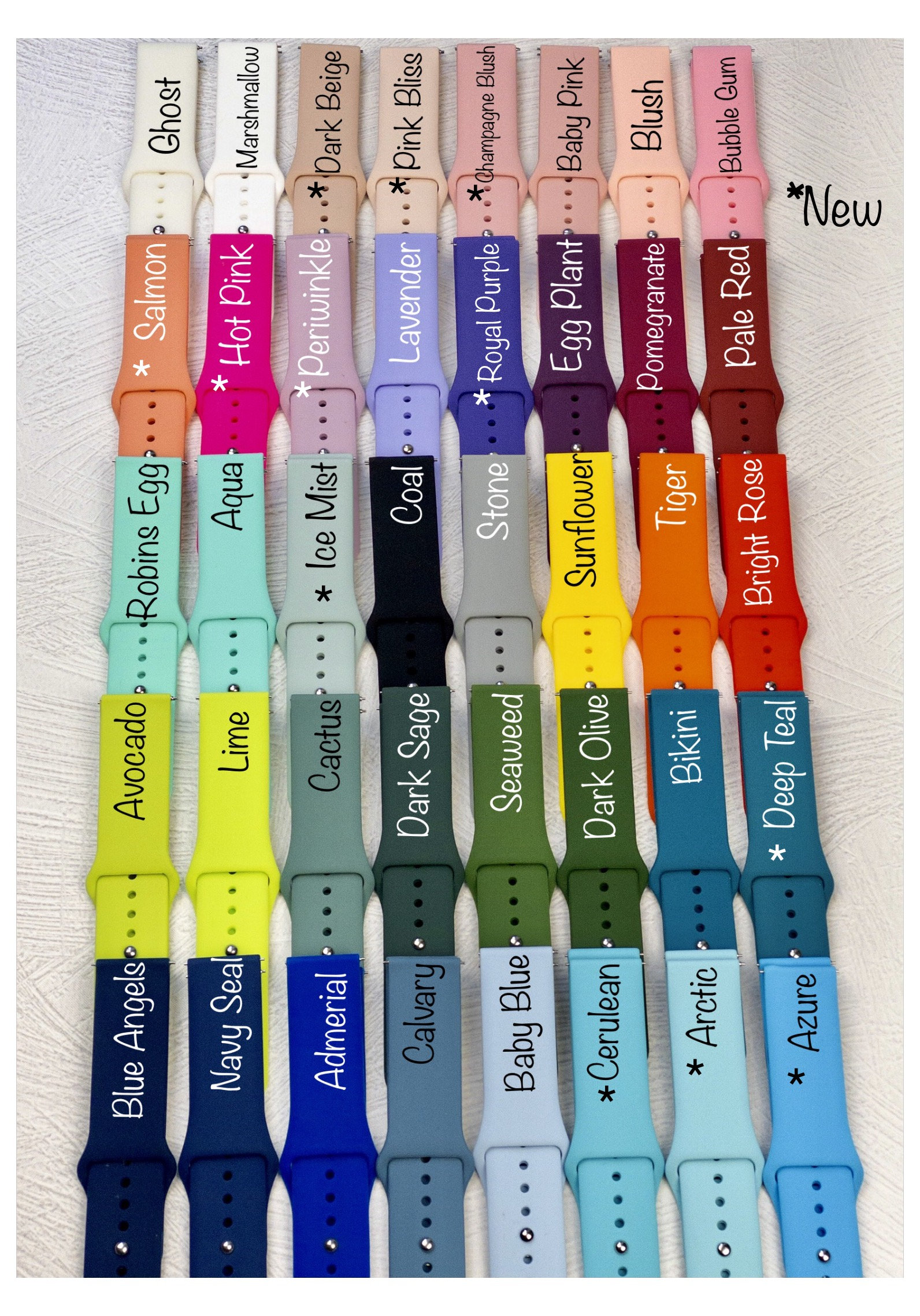 Blank 20mm Soft Silicone Quick Release Bands | Samsung Galaxy Active …