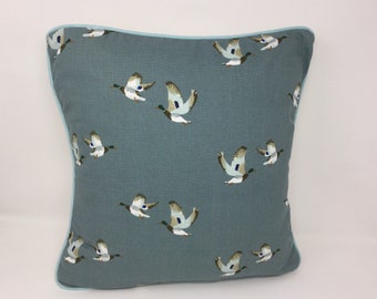 16" Sophie Allport Flying Ducks Grey Cushion Cover Laura Ashley Duck Egg Piping