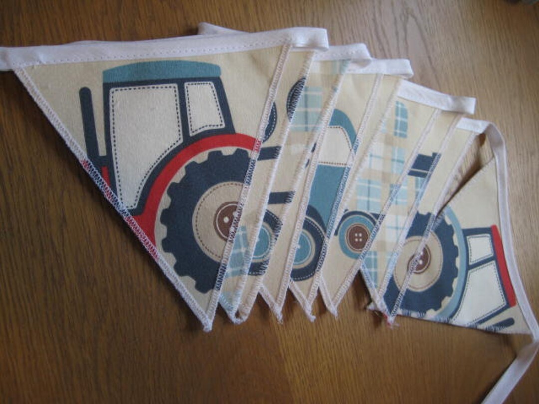 Laura Ashley Tractors and Trucks Children/nursery Bunting Etsy