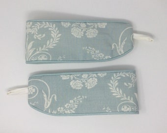 Laura Ashley Josette Duck Egg Blue Handmade Pair Of Curtain Tie Backs Piped Blue