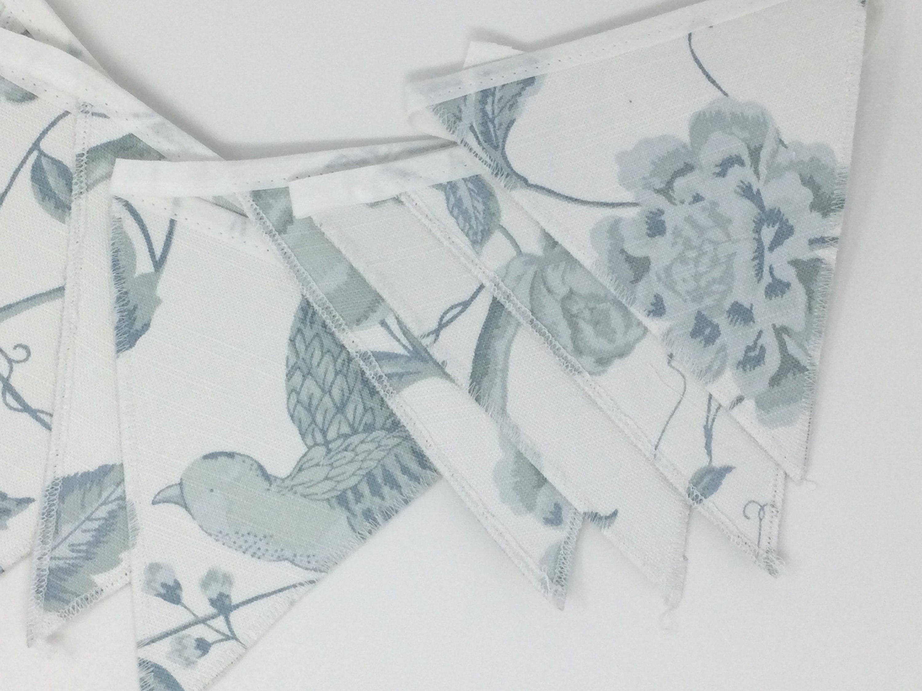 Laura Ashley Summer Place off White/duck Egg Blue Bunting Etsy