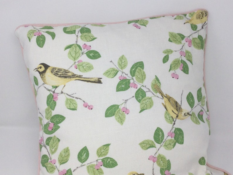 New Laura Ashley Aviary Garden Birds Apple 16 Cushion Etsy