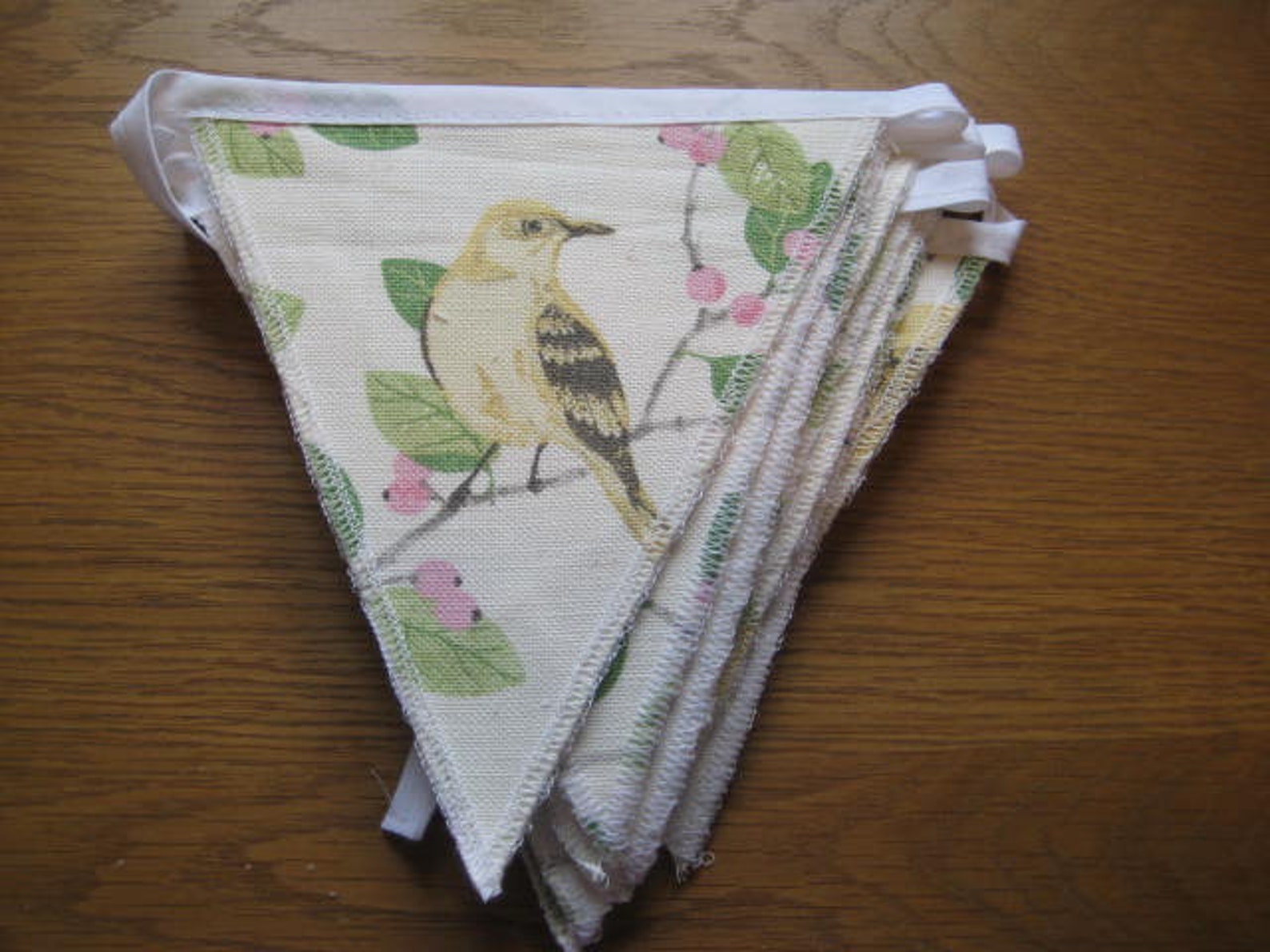 Handmade Laura Ashley Aviary Garden Apple Bird Fabric Bunting Etsy