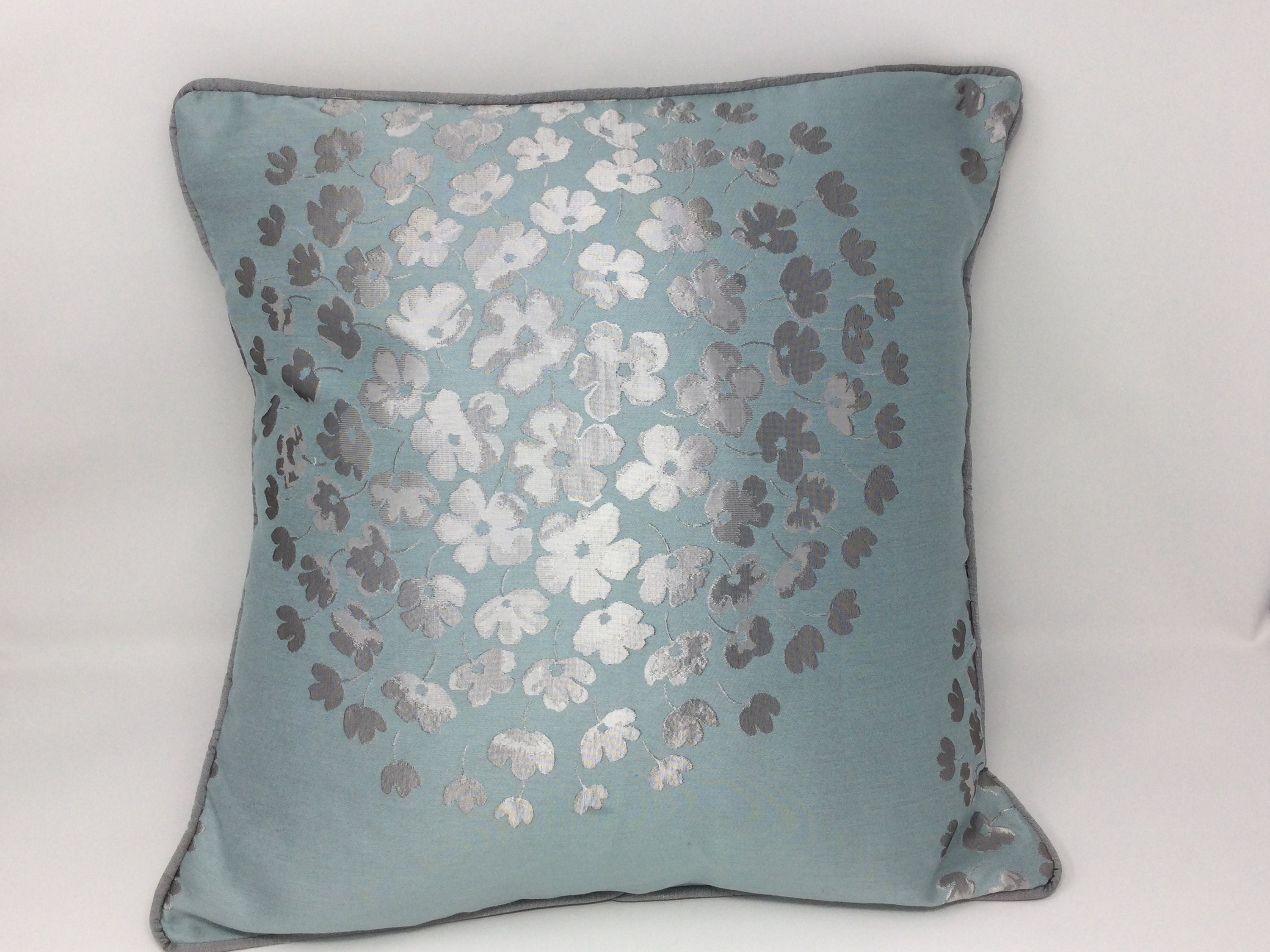 Laura Ashley Baroque de Blue fabric Cushion Cover Duck Egg Blue