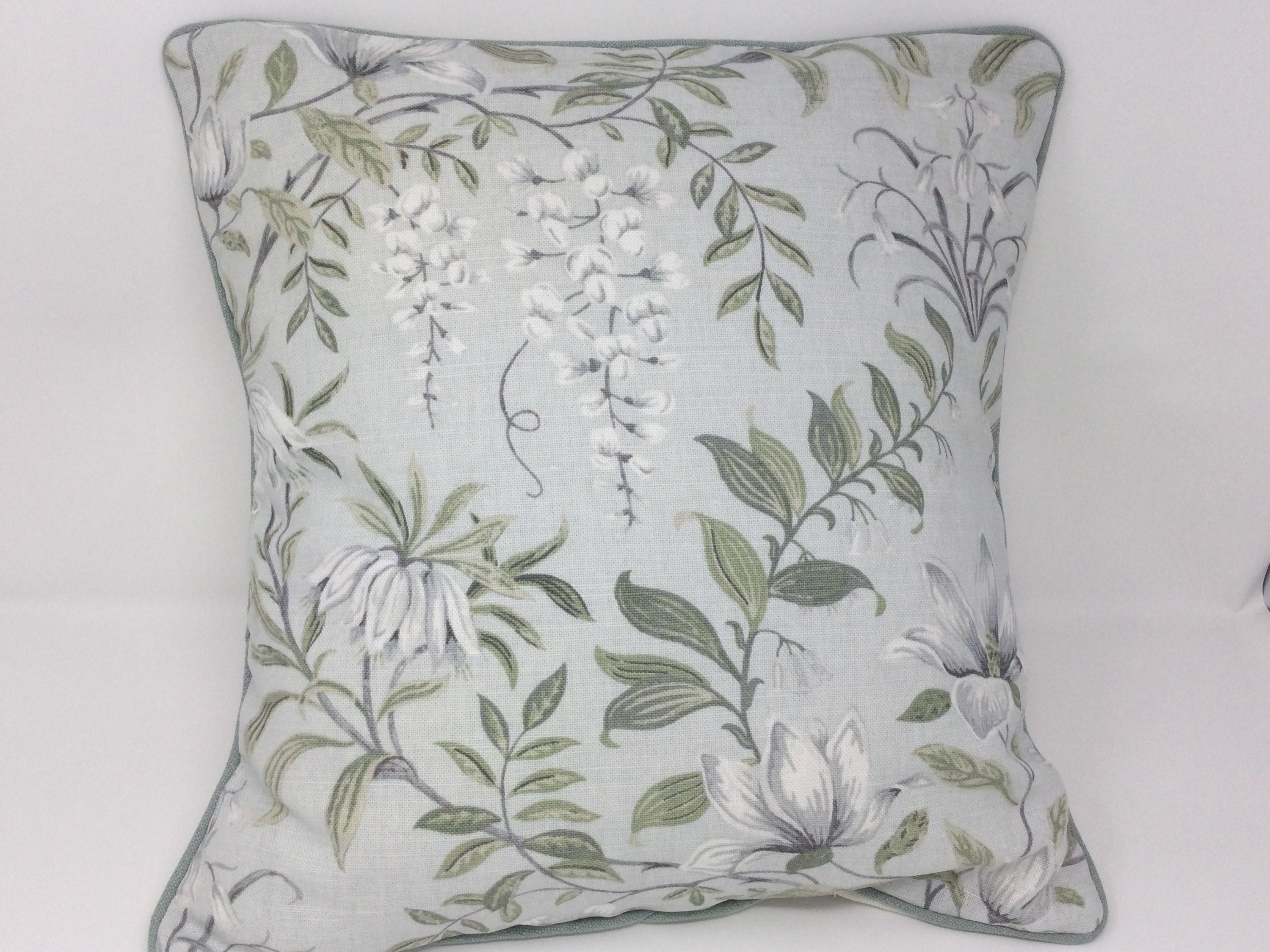 16 Laura Ashley Parterre Sage Fabric Handmade Cushion Cover Piped Austen Green Zip Etsy UK