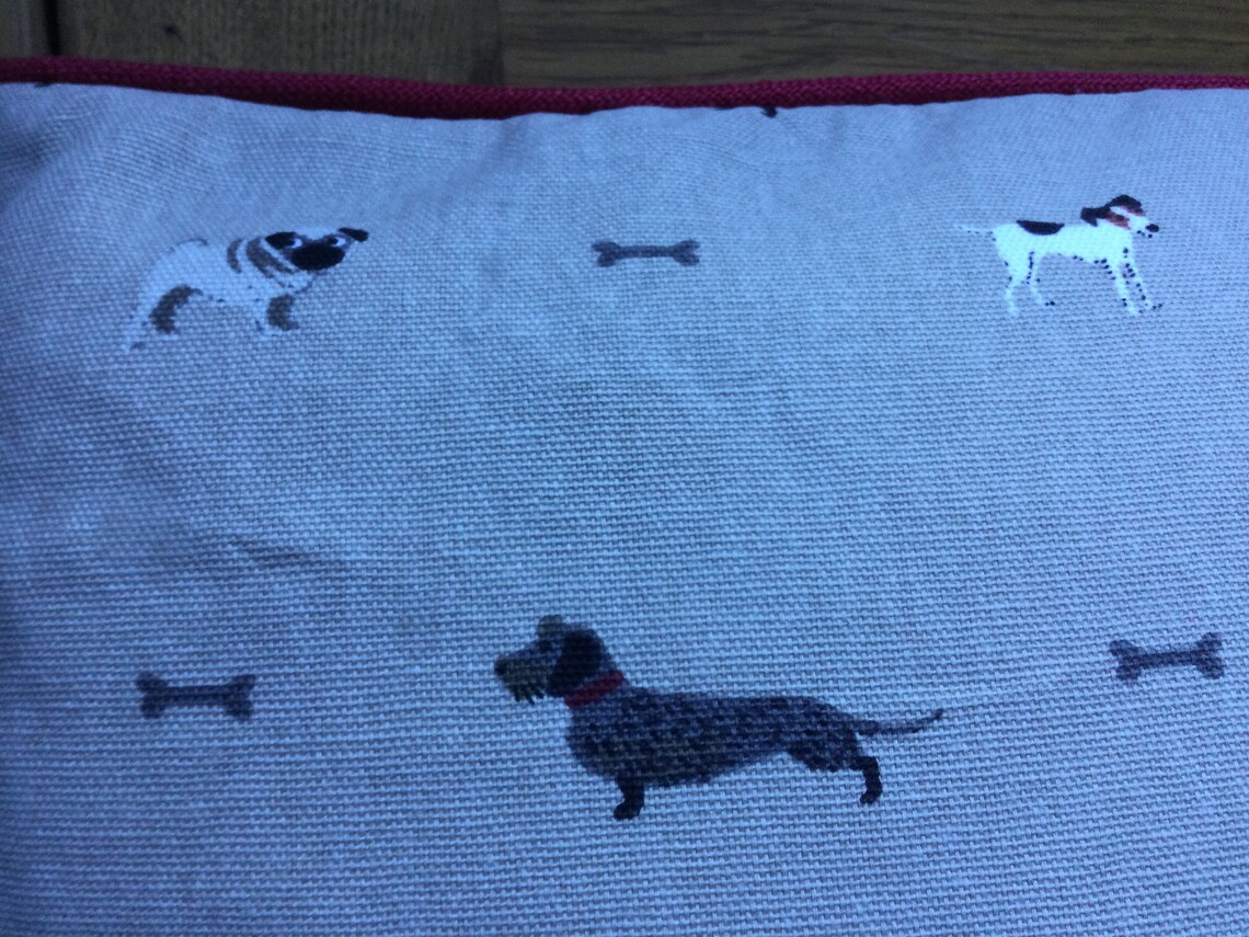 Sophie Allport Woof Dog Fabric Laura Ashley 18 Cushion Etsy