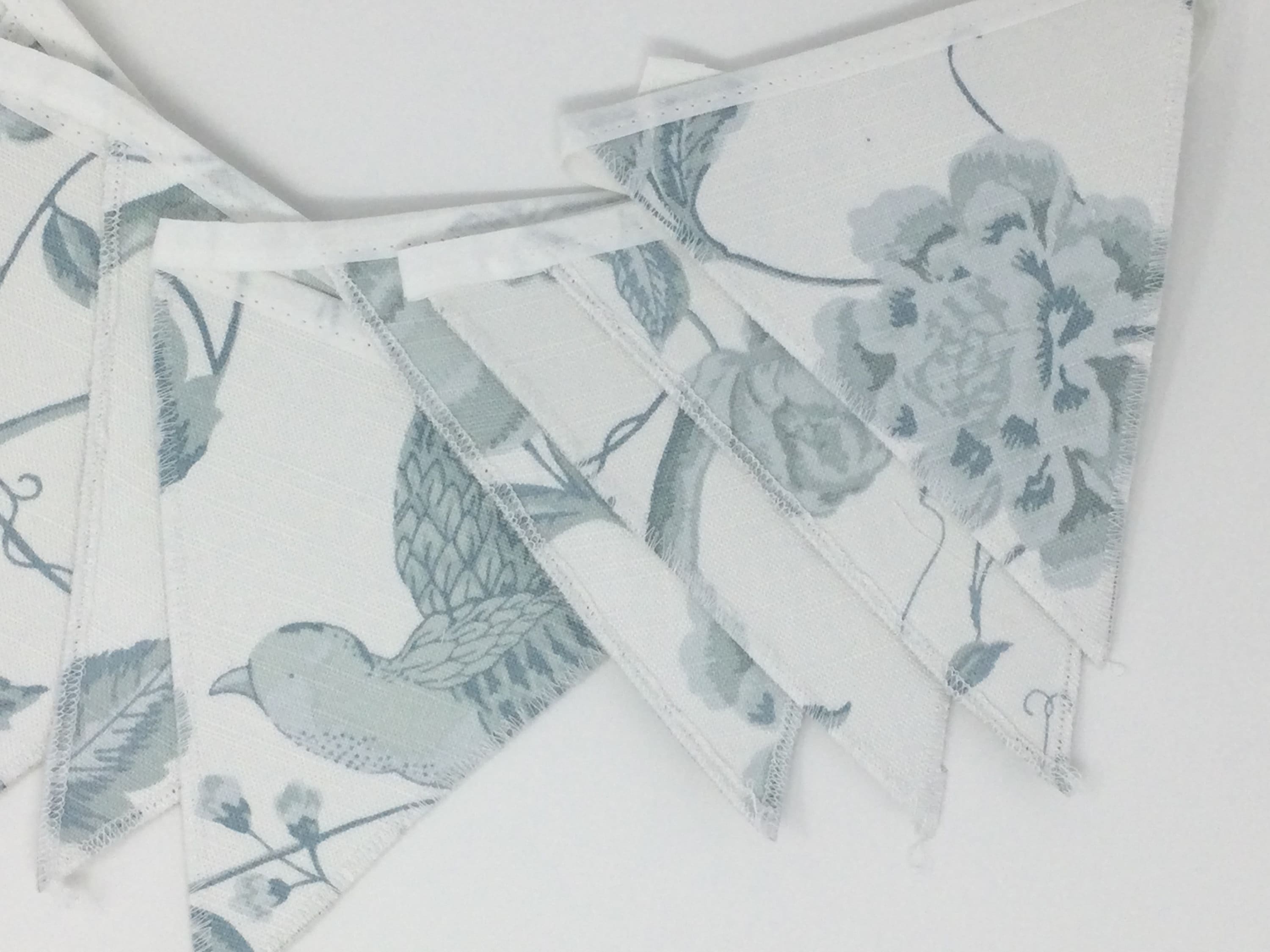 Laura Ashley Summer Place off White/duck Egg Blue Bunting Etsy