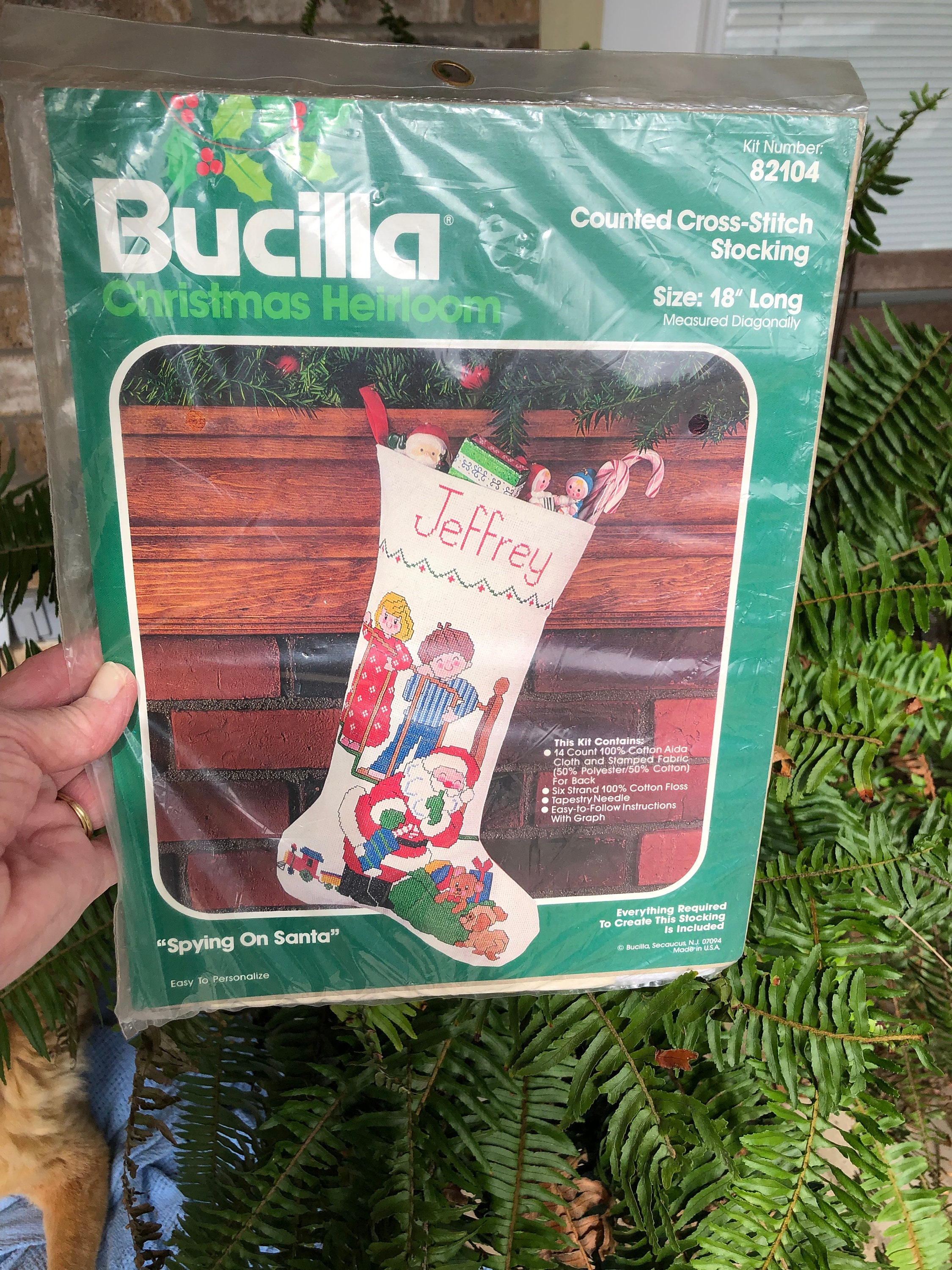 Vtg 1994 Bucilla Christmas Eve 18 Felt Applique Stocking Kit 83114