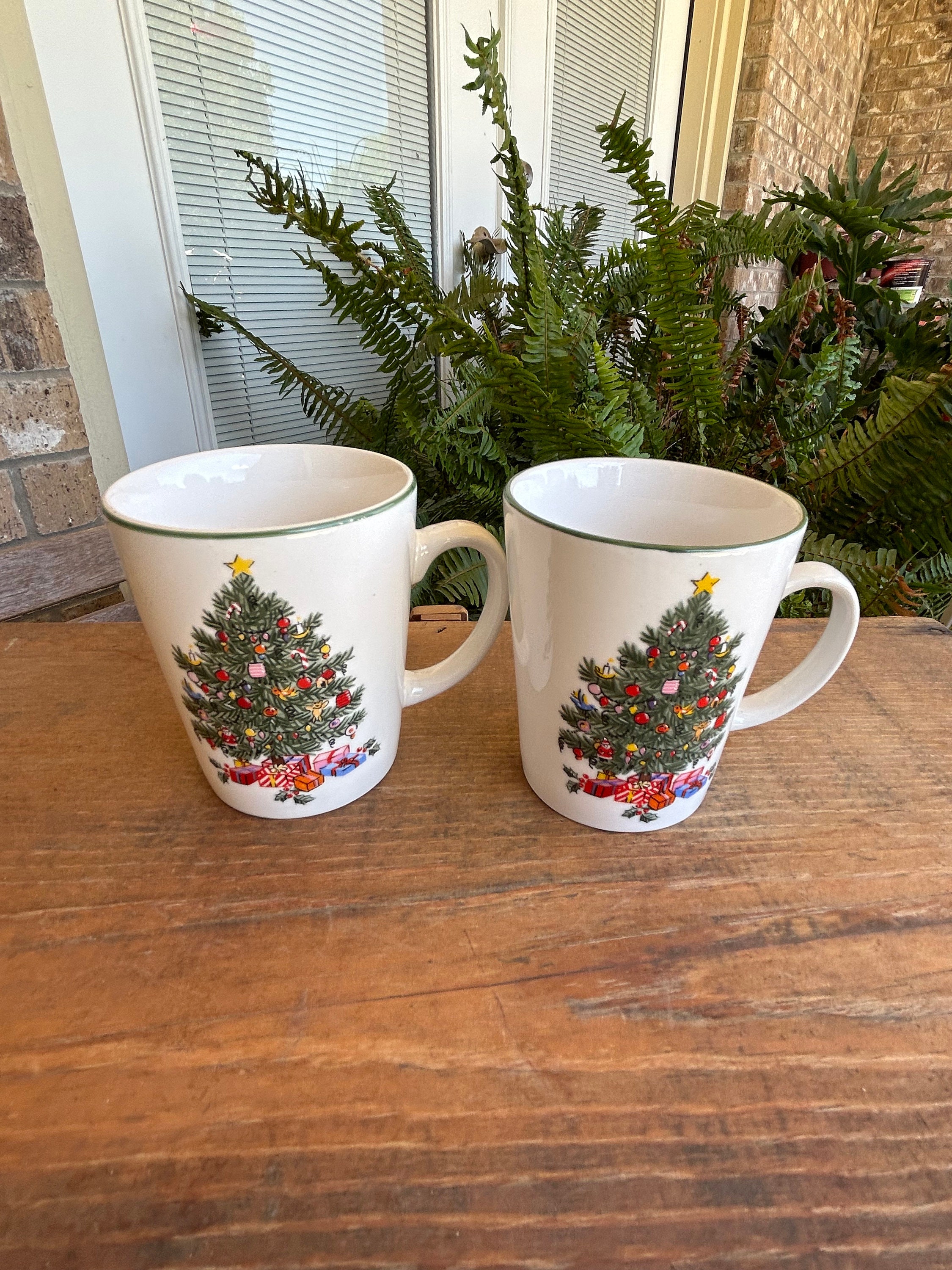 Gibson Noel Morning Christmas Tree Coffee Tea Cups  Mugs-Decoration-knickknack-HollyBerry - Main Image