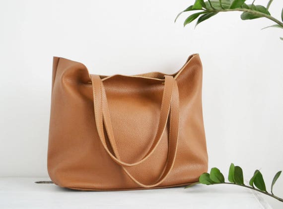 Tan Tote Bag Large Tote Bag BROWN LEATHER Tote Leather Laptop Bag Women/'s Bag Leather Tote ROME bag -