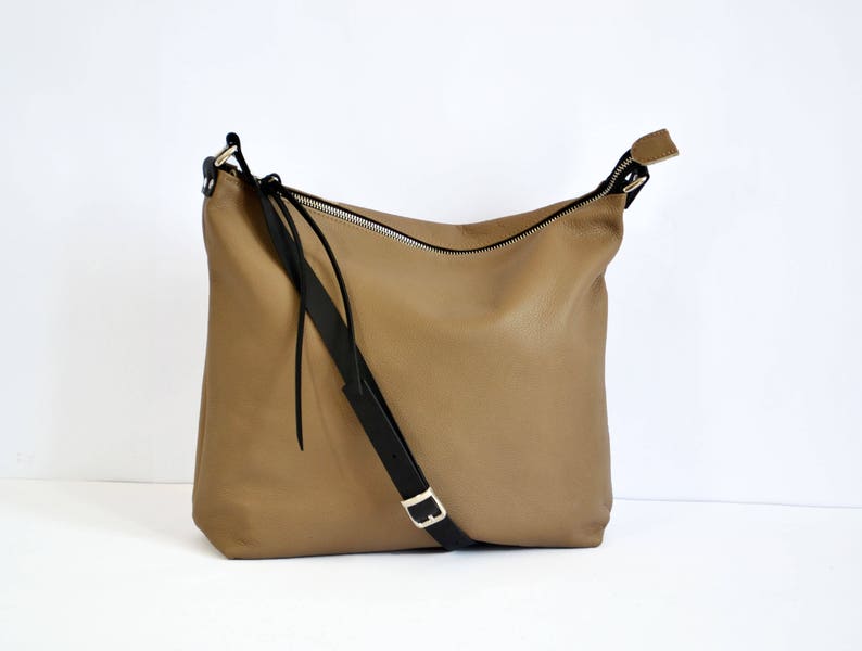 LEATHER HOBO BAG Leather Purse Women Leather Handbag Beige - Etsy