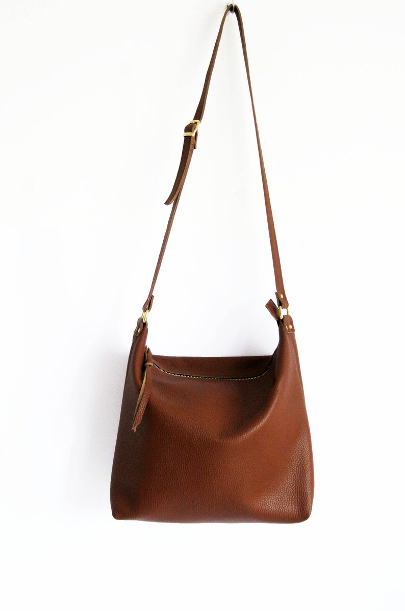 HOBO BAG BROWN Women Leather Handbag Brown Hobo Crossbody Bag Etsy