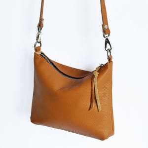 Weiche LederTasche Leder Geldbörse, Leder CROSSBODY BAG Kamel Leder Hobo Frauen Leder Handtasche Hobo Cross Body Bag - Napoli Tasche -