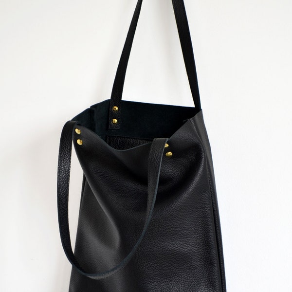 Soft Leather Tote - Etsy