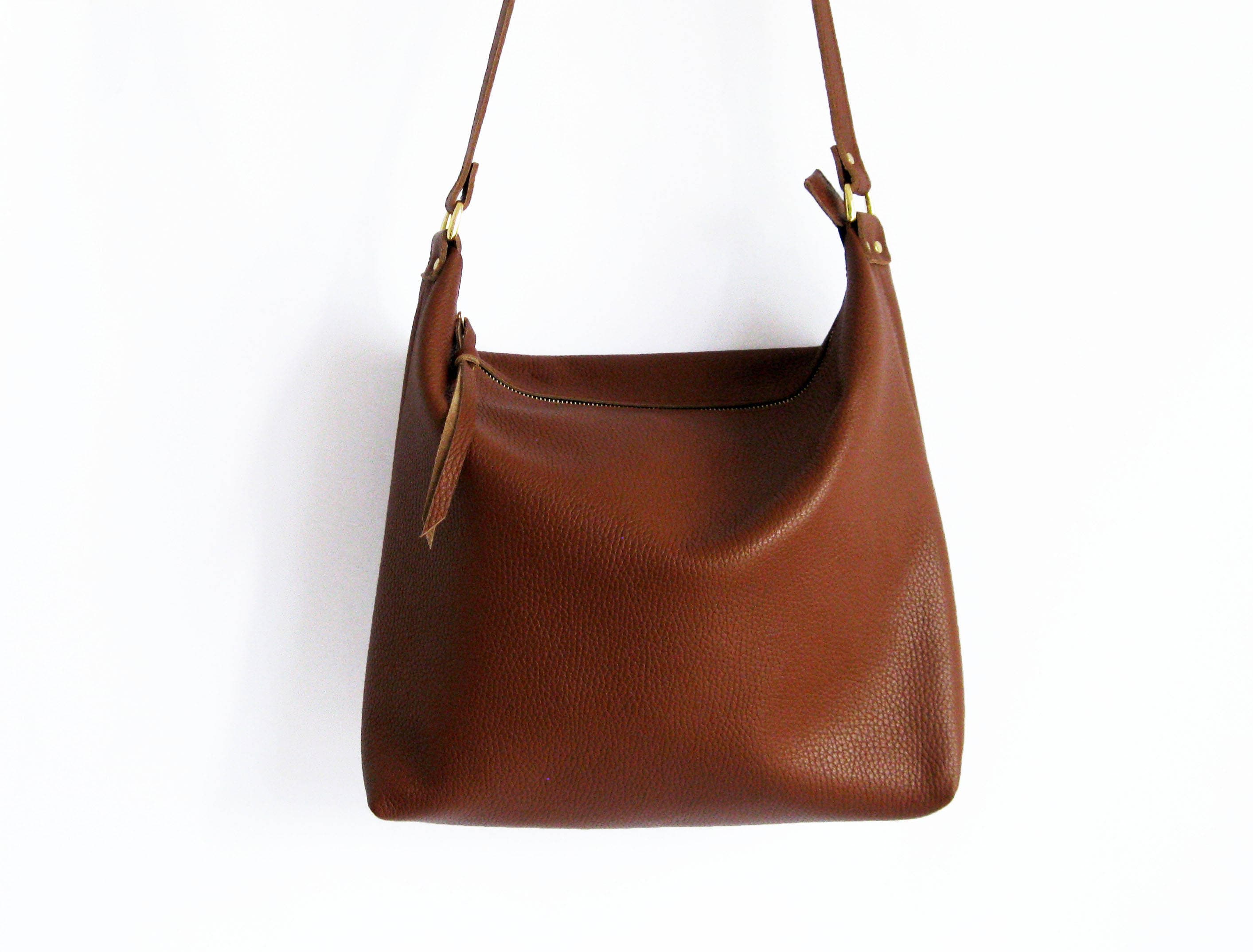 HOBO BAG BROWN Women Leather Handbag Brown Hobo Crossbody Bag Etsy