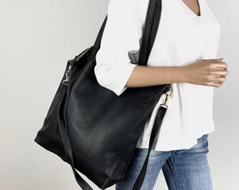 Wilson Leather Black Messenger Bag Vintage Wilson Leather Pelle Studio Black Laptop Messenger  main image 4