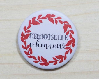 Badge mariage Demoiselle d'honneur