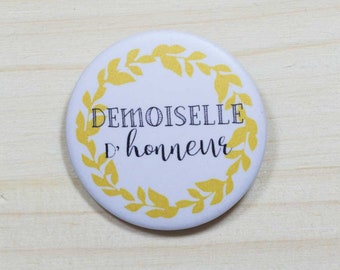 Badge mariage Demoiselle d'honneur