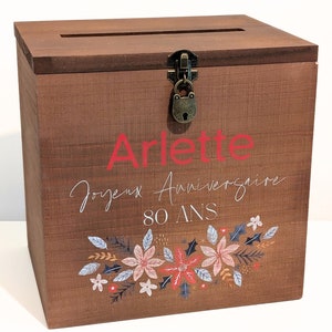Urne Personnalisable 20x20x20cm - Pour Mariage, Anniversaire, Baptême - Cagnotte Et Souvenir