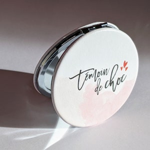 Wedding witness mirror - Wedding witness gift - Shock witness - Pocket mirror, Witness gift, EVJF gift, Wedding gift