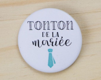 Badge mariage Tonton de la mariée