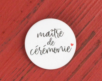 Badge mariage Maître de cérémonie