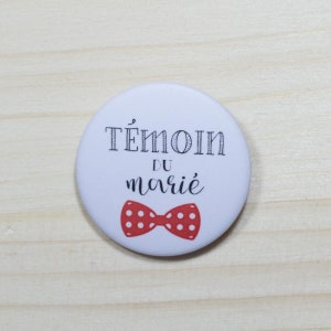 Badge mariage Témoin du marié