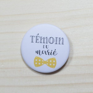 Badge mariage Témoin du marié