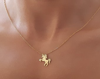 Unicorn gold pendant cheap