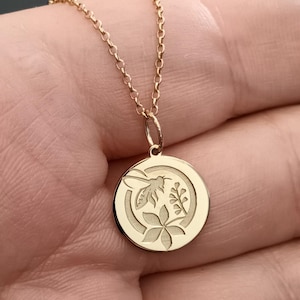 14k gold bee necklace, personalized honeybee pendant, gold bee jewelry, layered bee necklace, gold honeybee personalized gift for her
