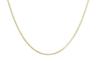 9k & 14k gold chain, Plain Gold Chain, Solid Gold Simple Gold Chain, valentines day gift for her