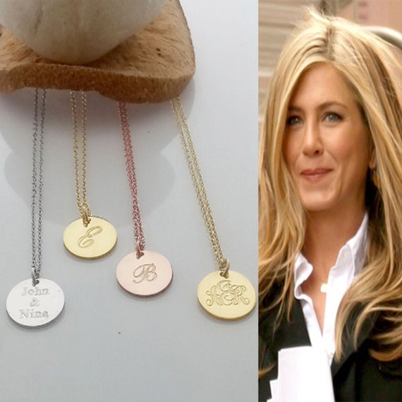 Mini Disc Initial Personalised Necklace | Bloom Boutique