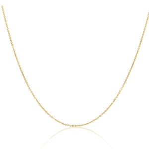 Collar de cadena tipo cable de oro de 14 k, delicado collar de cadena tipo cable en capas de oro, joyería en capas, cadena fina de oro.