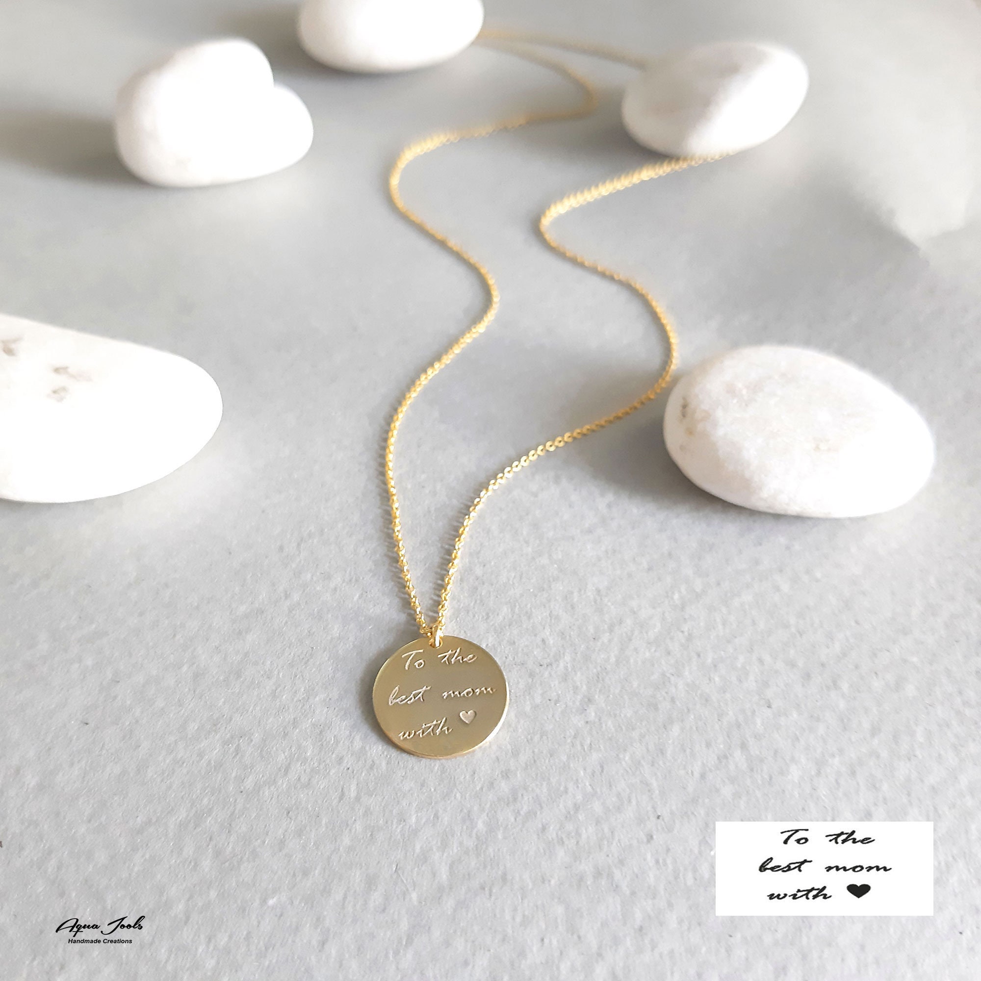 Colgante escrito a de macizo collar de oro - Etsy España