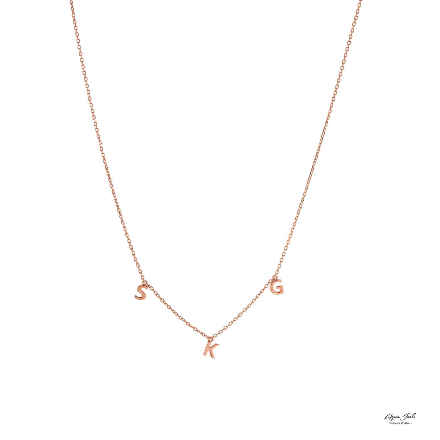 9ct Yellow Gold 'R' Initial Adjustable Letter Necklace 38/43cm
