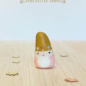 Little Gnome Desk Buddy | Small Mushroom | Gnome Figurine | Clay Gnome | Miniature | Fall Desk Decor | Magical Forrest | Gnome Gift | Autunm