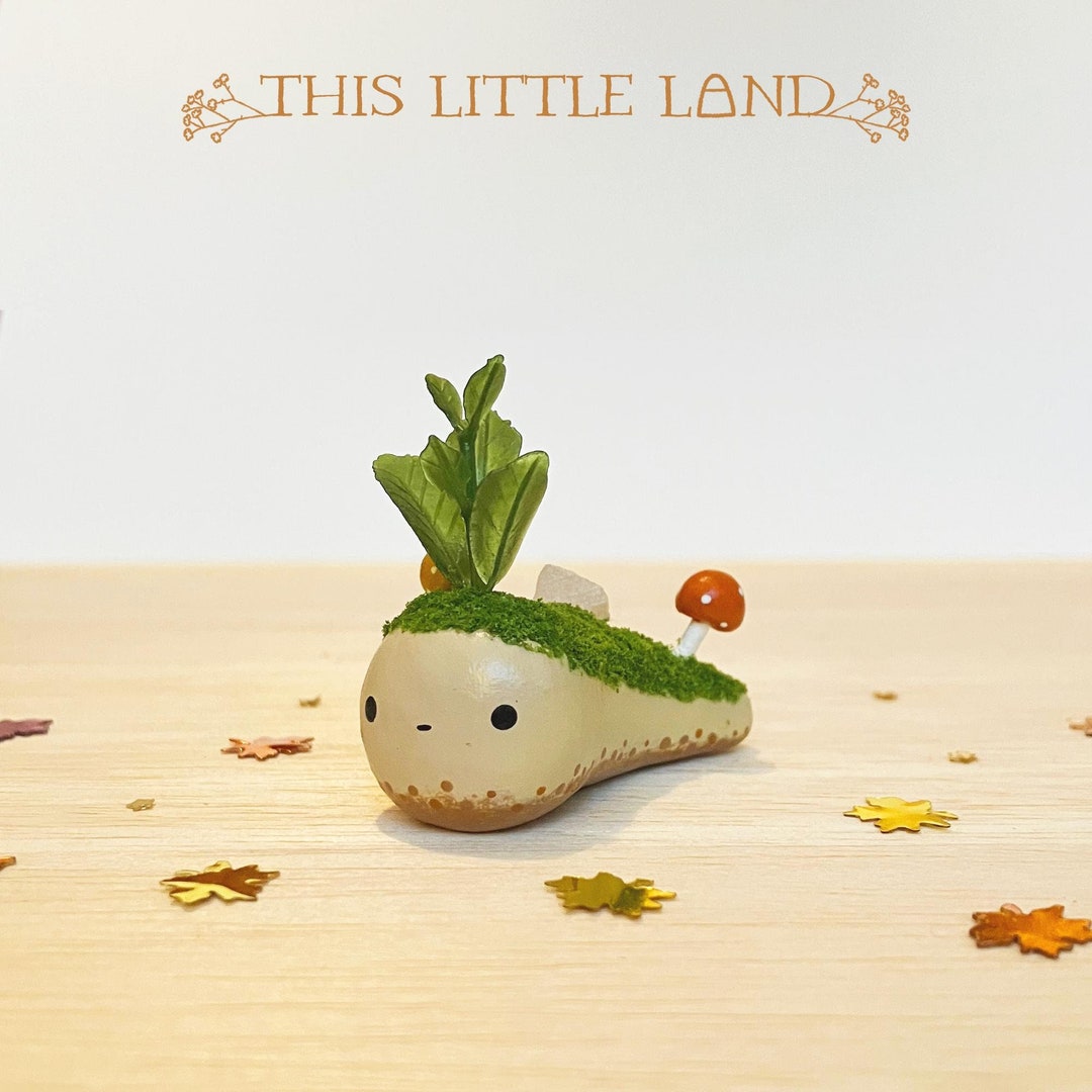 Desk Slug Little Mushroom Slug Desk Buddy | Rose Quartz | Slug Figure | Clay Slug ...