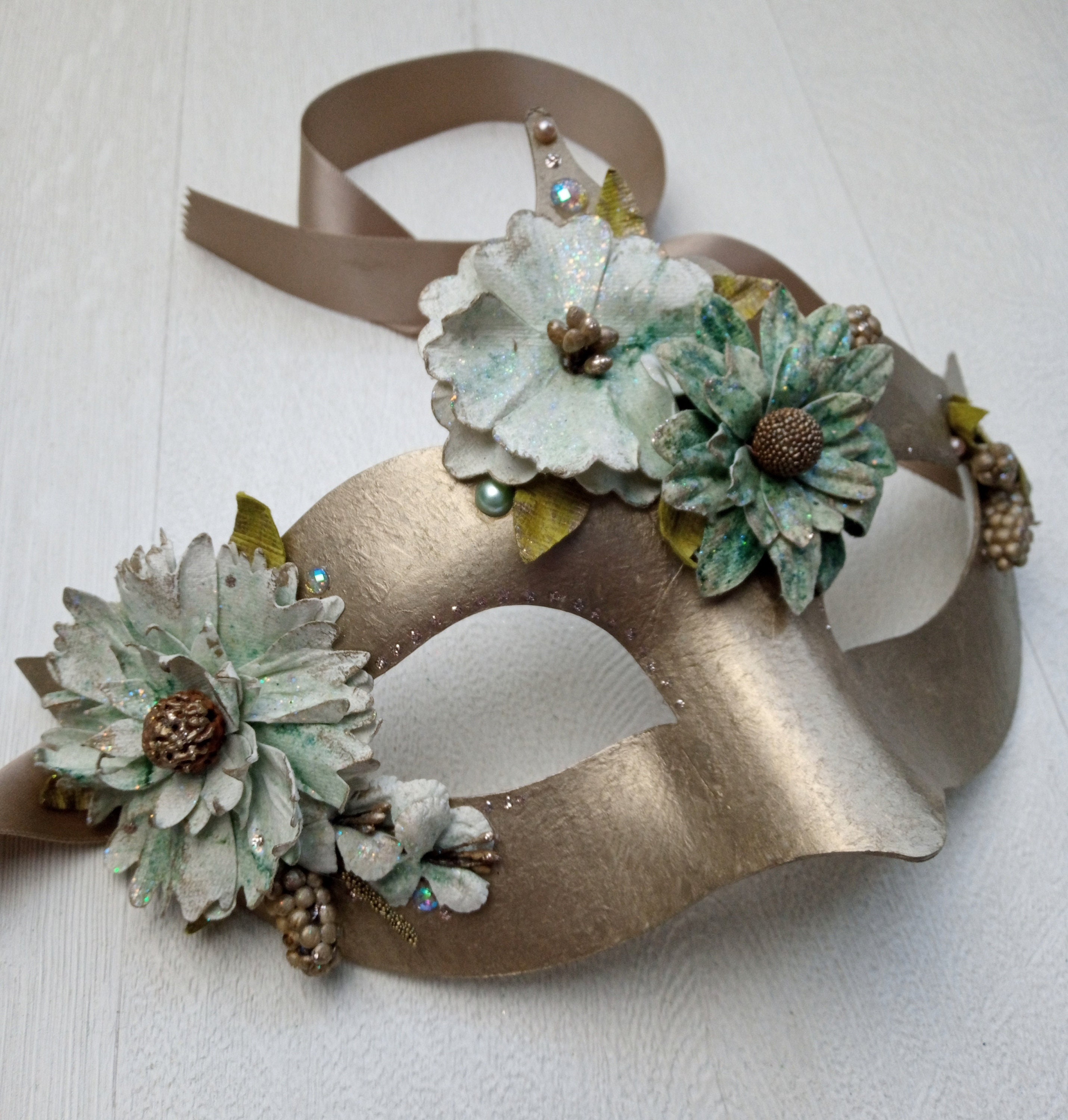 Floral masquerade mask masks for her ladies party eyewear Etsy